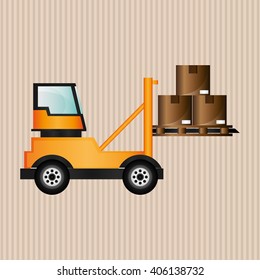 Forklift vector design , editable graphic