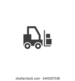 Forklift vector glyph style icon