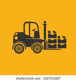 Forklift vector icon