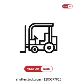 Forklift vector icon
