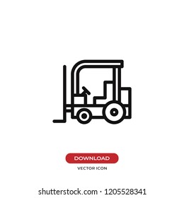 Forklift vector icon