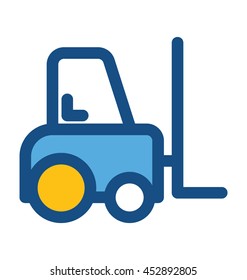 Forklift Vector Icon
