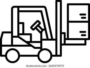 Forklift vector icon. Can be used for printing, mobile and web applications.