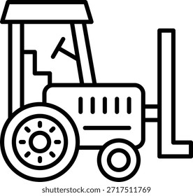 Icono del Vector de la carretilla elevadora. Se puede utilizar para aplicaciones de impresión, móviles y de Web.