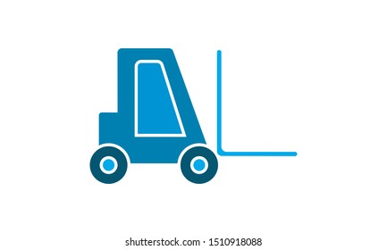 
Forklift vector icon flat style graphical symbol.