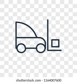 Forklift vector icon isolated on transparent background, Forklift logo concept