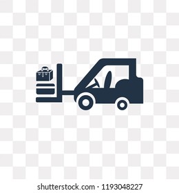 Forklift vector icon isolated on transparent background, Forklift transparency concept can be used web and mobile