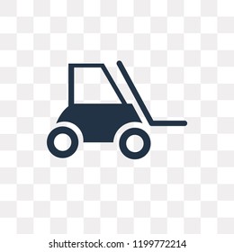 Forklift vector icon isolated on transparent background, Forklift transparency concept can be used web and mobile