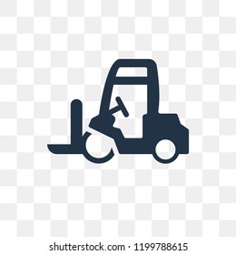 Forklift vector icon isolated on transparent background, Forklift transparency concept can be used web and mobile