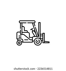 forklift vector icon. transportation icon outline style. perfect use for logo, presentation, website, and more. simple modern icon design line style