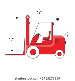 Forklift Vector Illustration Icon Design