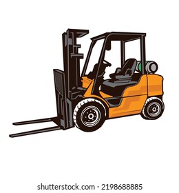 Forklift Vector Illustration Perfect Equipment Store Stock Vector ...