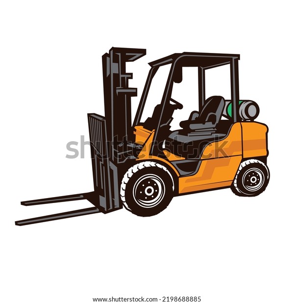 Forklift Vector Illustration Perfect Equipment Store Stock Vector ...