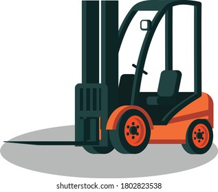 FORKLIFT VECTOR, INDUSTRIAL EQUIPMENT, MONTACARGAS