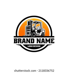forklift vector isolated for illustration or logo design