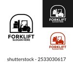 Forklift Vector Logo Design Template, Forklift Logo Design Vector Illustration