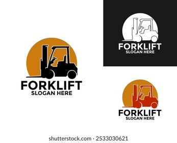 Forklift Vector Logo Design Template, Forklift Logo Design Vector Illustration