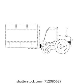 forklift vehicle with board construction