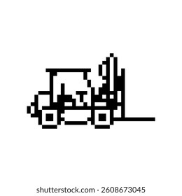 forklift vehicle cargo pixel art