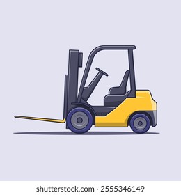 Forklift Vehicle Cartoon Design Illustration vector eps format suitable for your design needs logo illustration animation etc