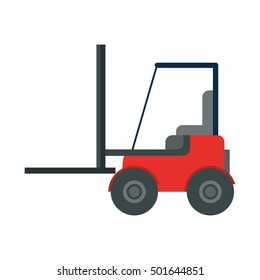 Forklift Vehicle Delivery Transport Vector Illustration Stock Vector ...