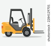 forklift vehicle isolated icon .