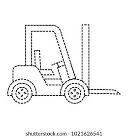 forklift vehicle isolated icon