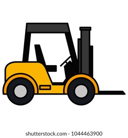 forklift vehicle isolated icon