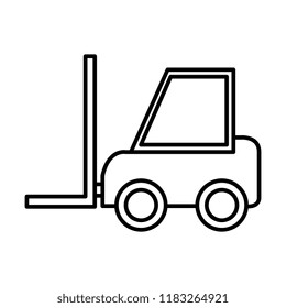 forklift vehicle isolated icon