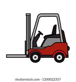 Forklift Truck Cartoon Illustration Warehouse Loader Stock Vector ...