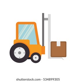 forklift vehicle isolated icon