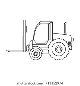 forklift vehicle isolated icon