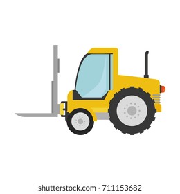 forklift vehicle isolated icon