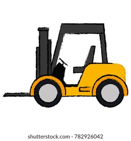 forklift vehicle isolated icon