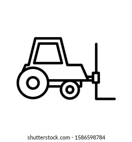 forklift vehicle service isolated icon vector illustration design