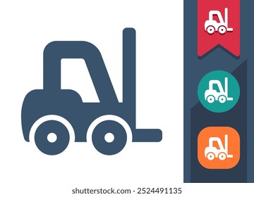 Forklift, Warehouse, Shipping Icon. Professional, pixel perfect icon. EPS 10 format.