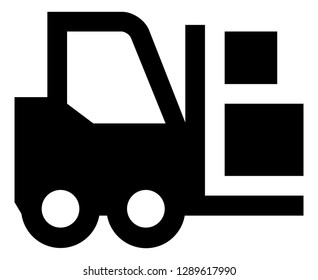 Forklift Warehouse Vector Icon