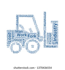 forklift word cloud. tag cloud about forklift