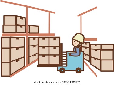The forklift is working in Warehouse.