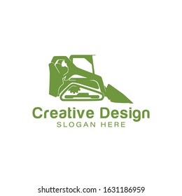 Forklifts and cranes, excavators and tractors, bulldozers logo Ideas. Inspiration logo design. Template Vector Illustration. Isolated On White Background