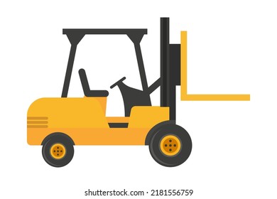 Forklifts are special for construction work. Vector illustration