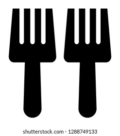 Forks icon vector, glyph icon
