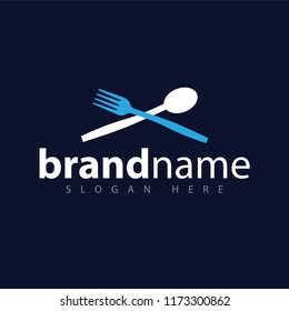 forks and spoons cross logo icon vector template