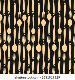 Forks, Spoons Luxury trendy useful design gorgeous abstract vector illustration artwork.eps