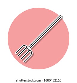 forks sticker icon. Simple thin line, outline vector of Home repair tool icons for ui and ux, website or mobile application