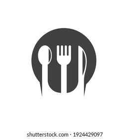 fork,spoon and knife  icon vector illustration template