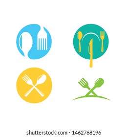 fork,spoon logo icon vector illustration template