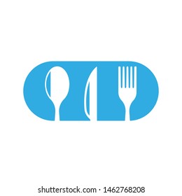 fork,spoon logo icon vector illustration template