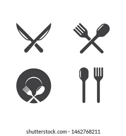 fork,spoon logo icon vector illustration template