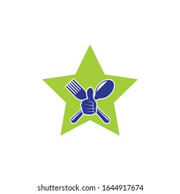Gabel-, Löffellogo-Symbol-Vektorillustration-Vorlage